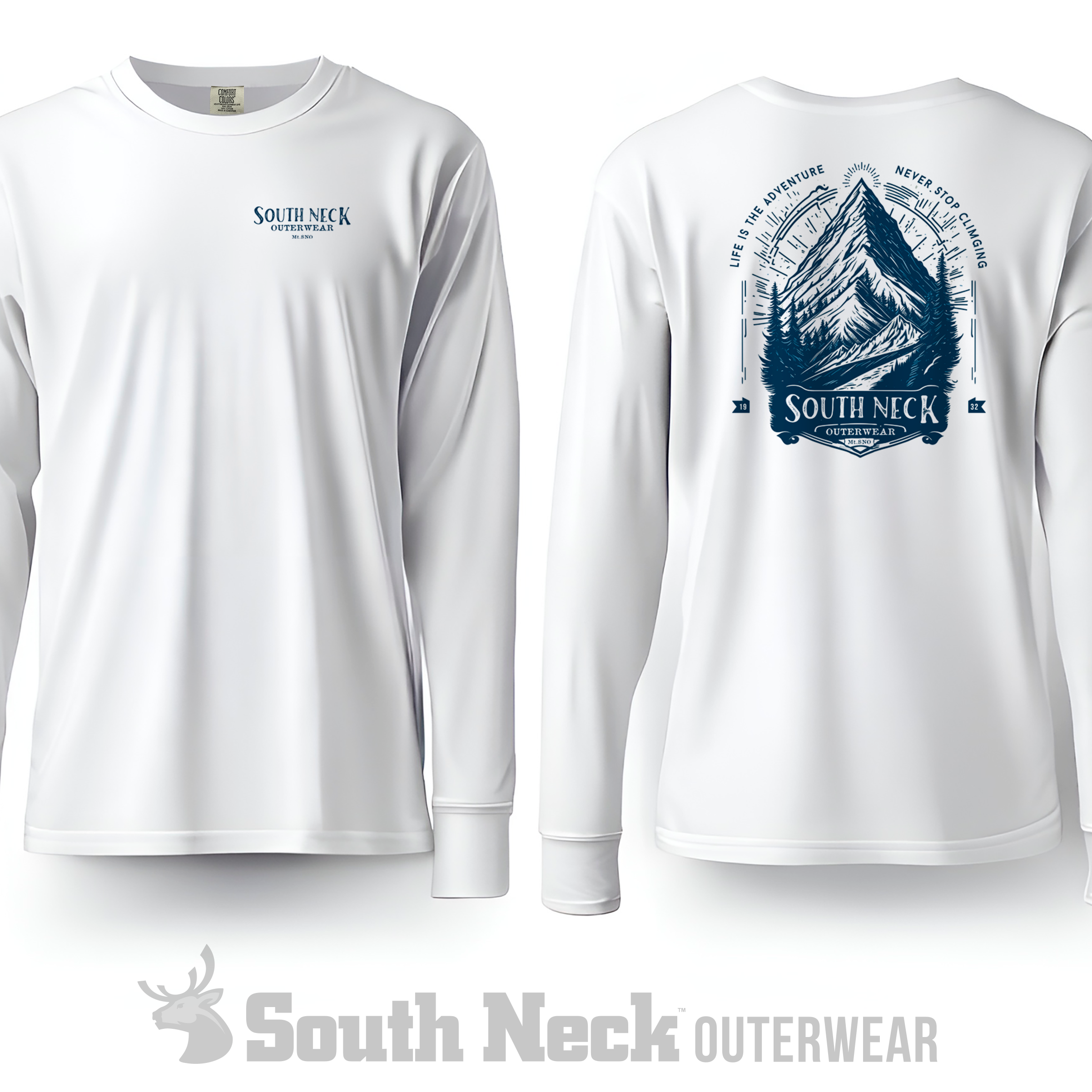 "MT. SNO" (#4006) | Comfort Colors Relaxed Fit Long Sleeve T-shirt