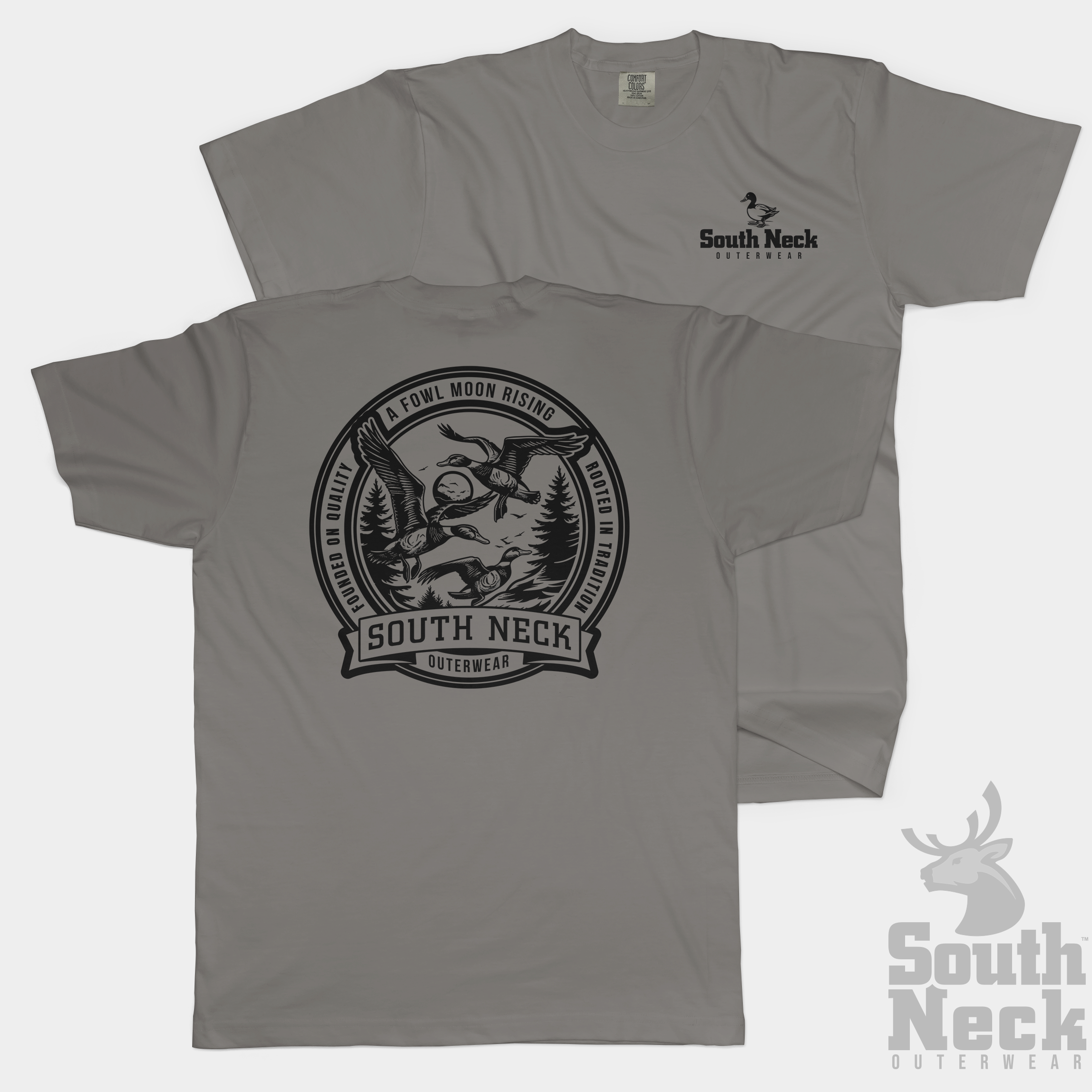 "Fowl Moon Rising" (#4033) | Comfort Colors Relaxed Fit T-shirt