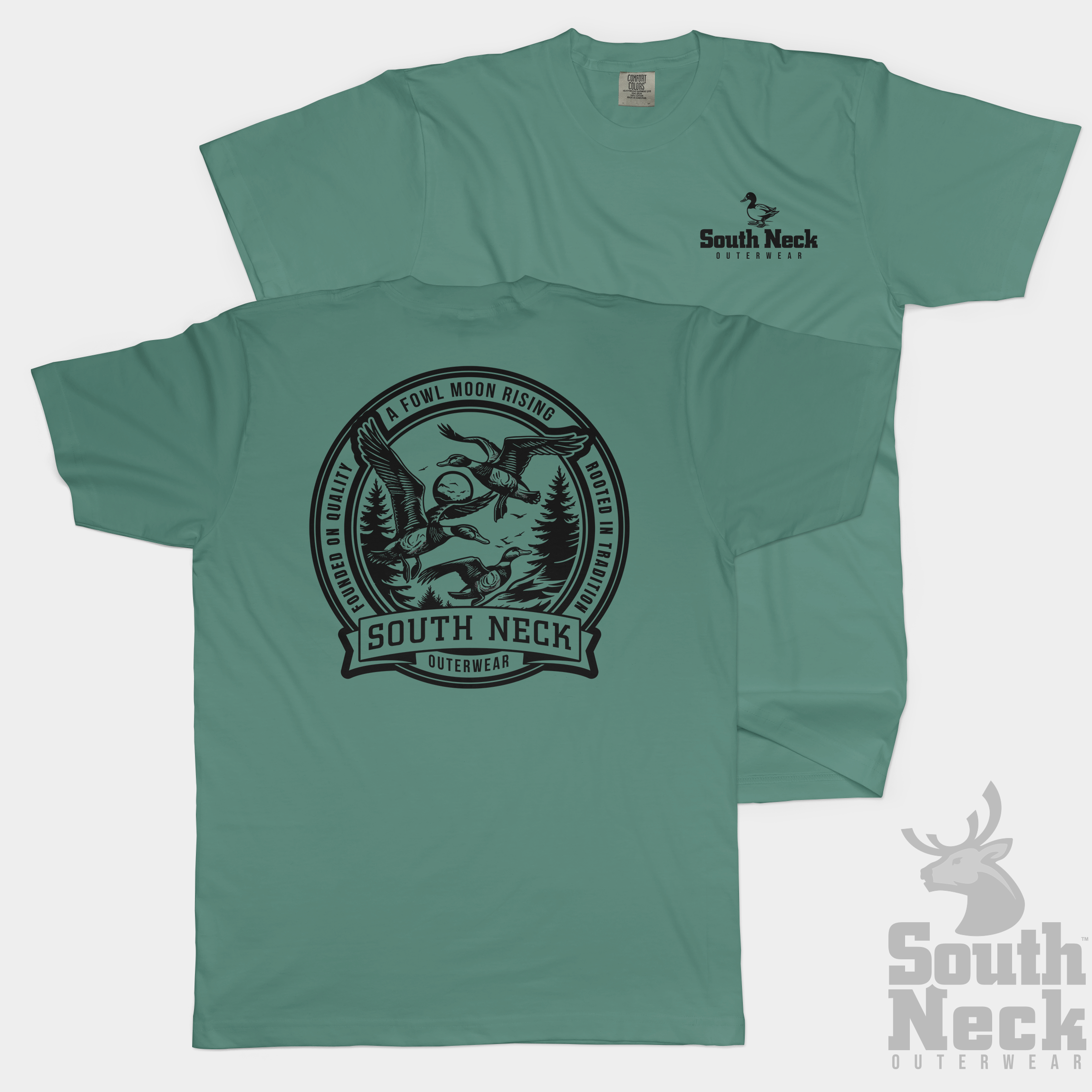 "Fowl Moon Rising" (#4033) | Comfort Colors Relaxed Fit T-shirt