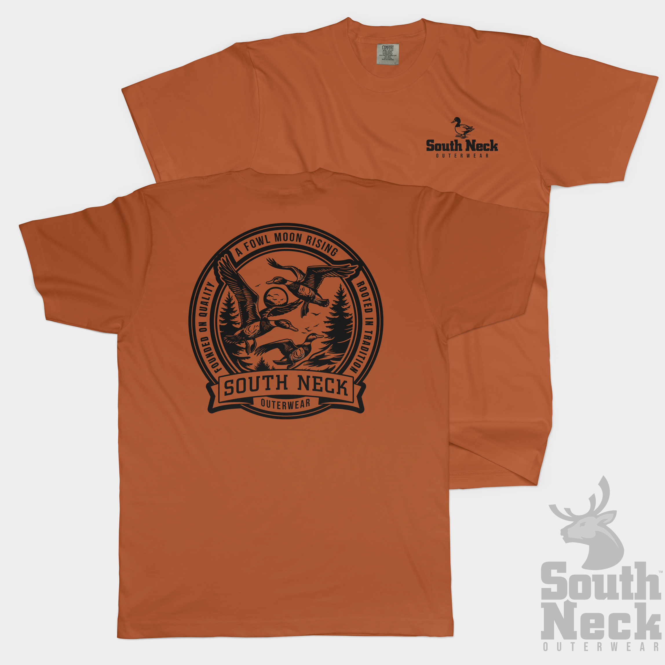 "Fowl Moon Rising" (#4033) | Comfort Colors Relaxed Fit T-shirt