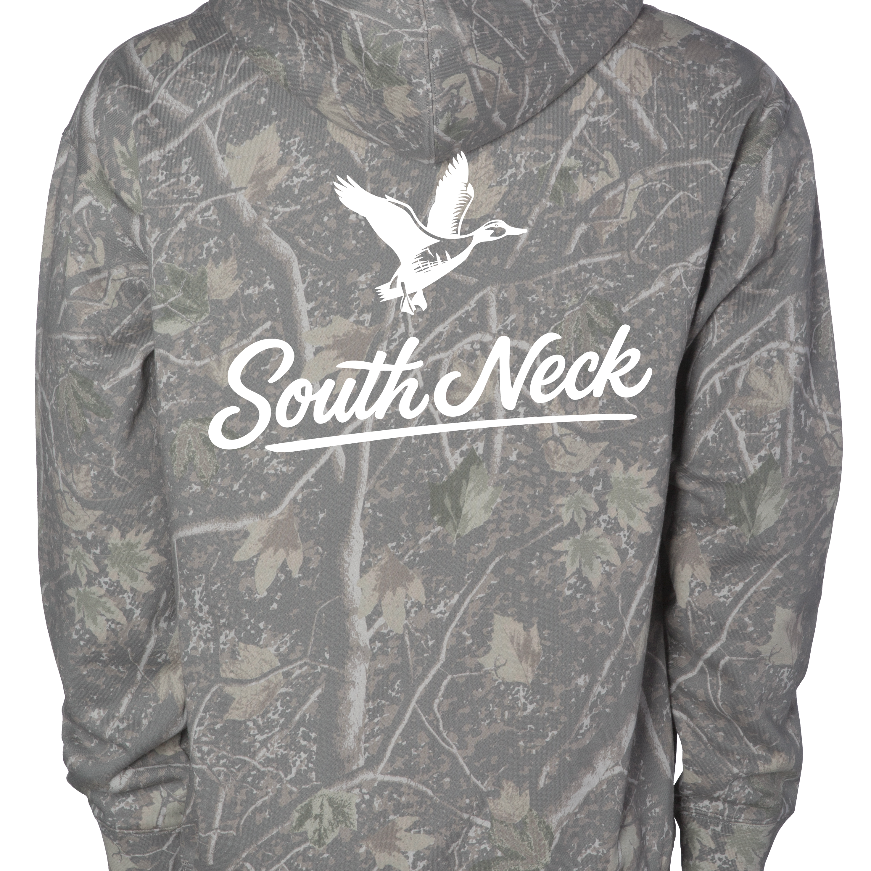 "Script Duck" | Vintage Deadwood Tree Camo Heavyweight Hoodie
