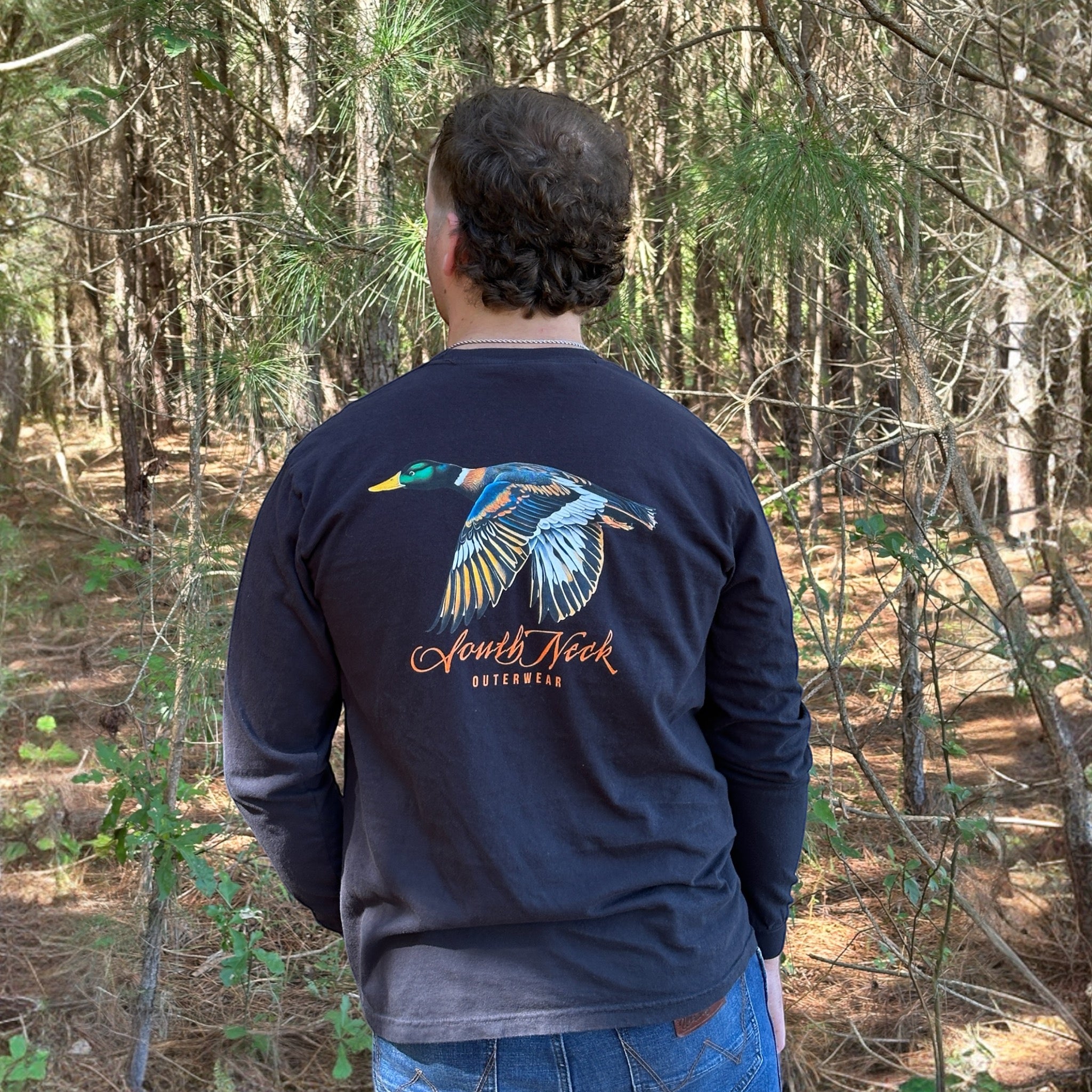 "Mallard Crossing" (#4005) | Comfort Colors Relaxed Fit Long Sleeve T-shirt