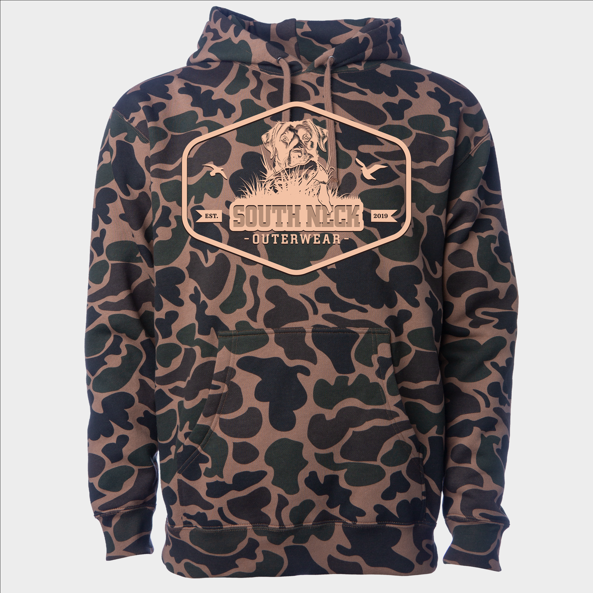 Waterfowl Hunting Vintage Duck Camo Hoodie DRAKE Waterfowl MST